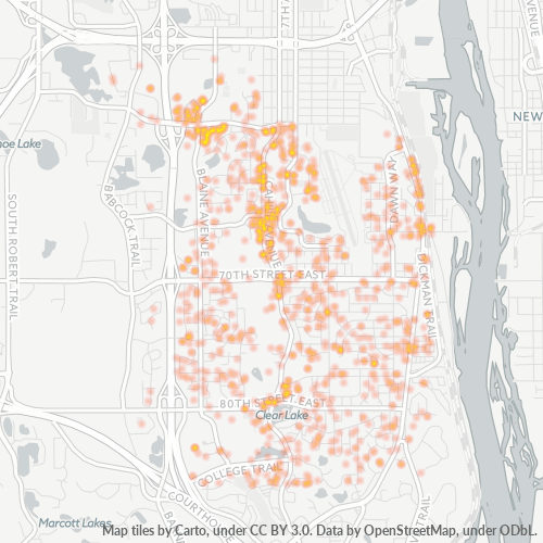 55076 Business Density Heatmap