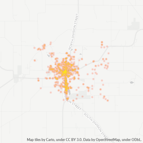 60033 Business Density Heatmap