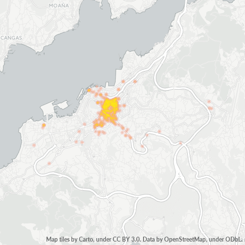 36204 Mapa de calor de densidad empresarial