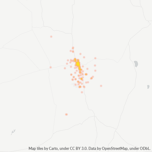 5453 Business Density Heatmap