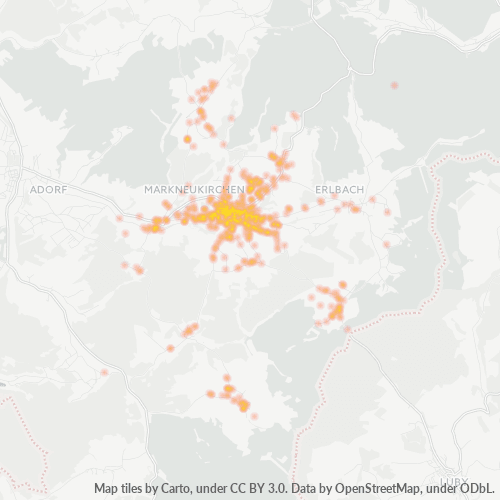 Heatmap für plz 08258