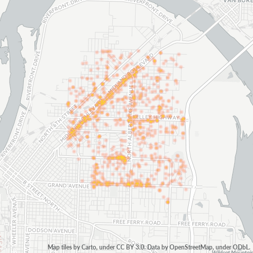 72904 Business Density Heatmap