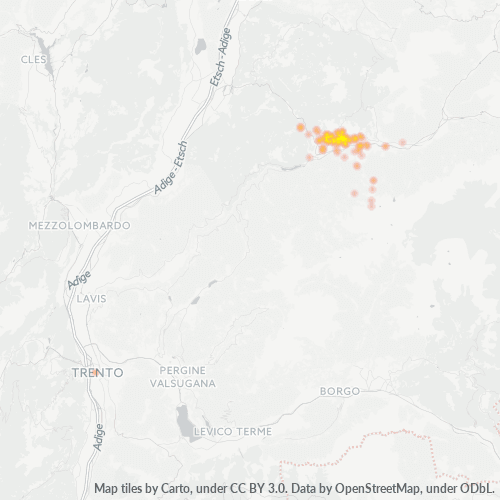 Mappa di calore per cap 38033