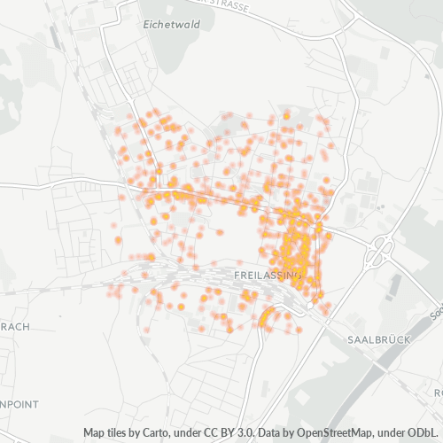 Heatmap für plz 83395
