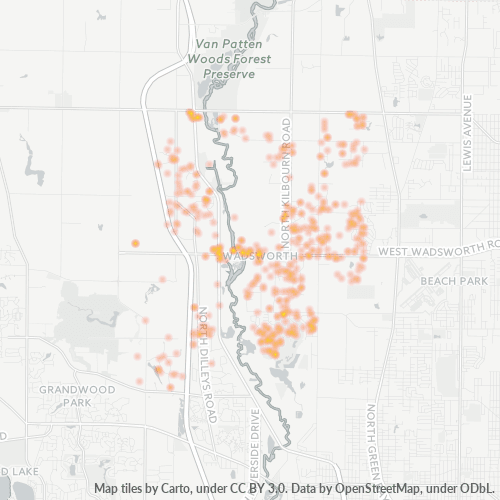 60083 Business Density Heatmap