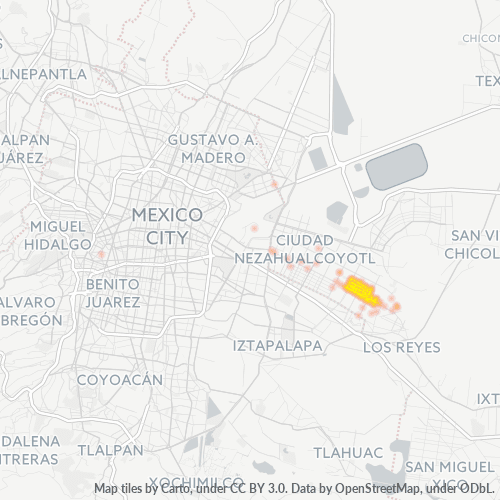 57820 Mapa de calor de densidad empresarial