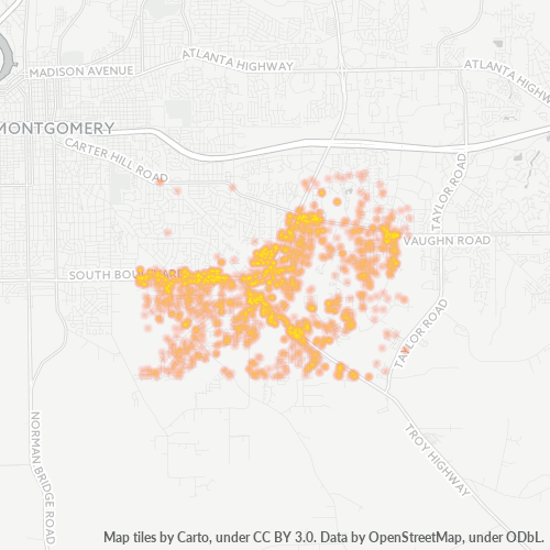 36116 Business Density Heatmap