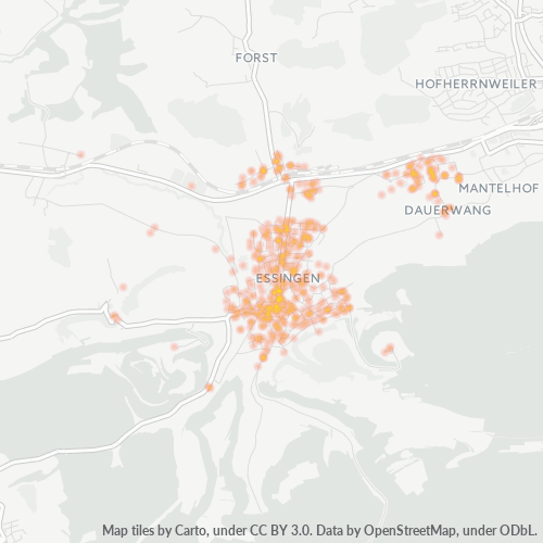 Heatmap für plz 73457