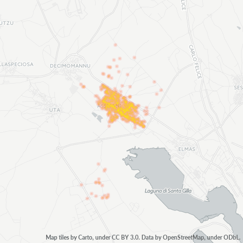 Mappa di calore per cap 09032