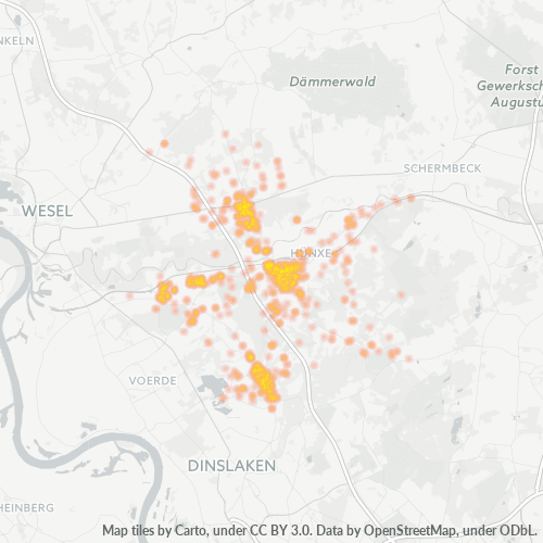 Heatmap für plz 46569