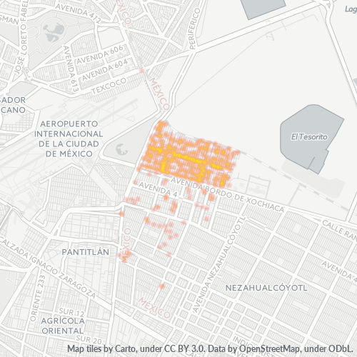 57200 Mapa de calor de densidad empresarial