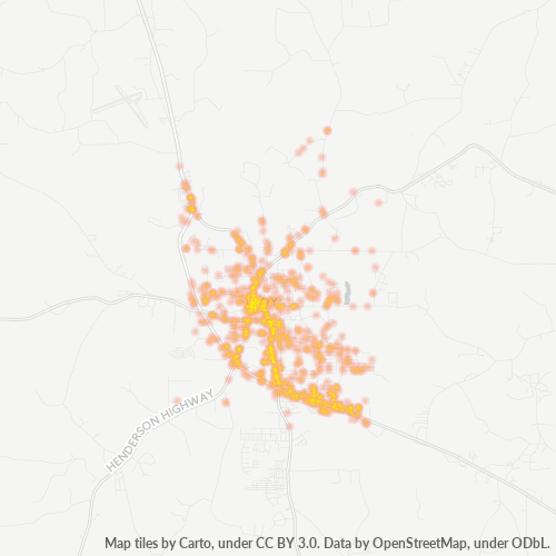 36081 Business Density Heatmap