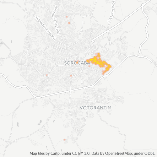 18015-000 Heatmap de Densidade da Empresa