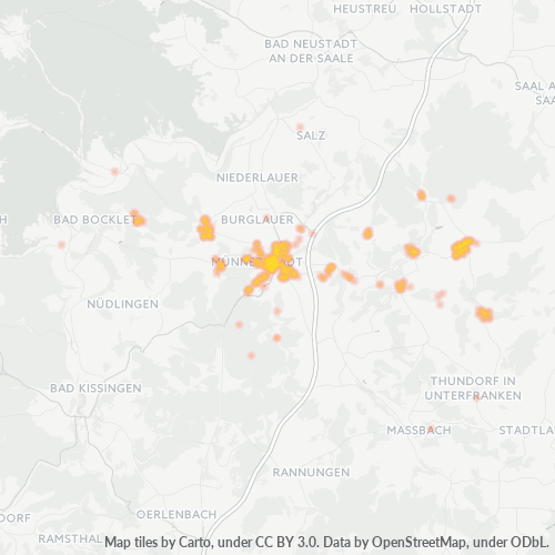 Heatmap für plz 97702