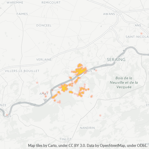 Heatmap voor postcode 4480