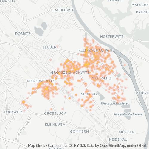 Heatmap für plz 01259