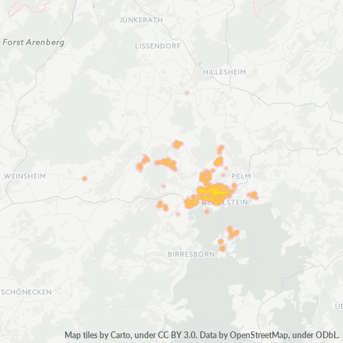 Heatmap für plz 54568