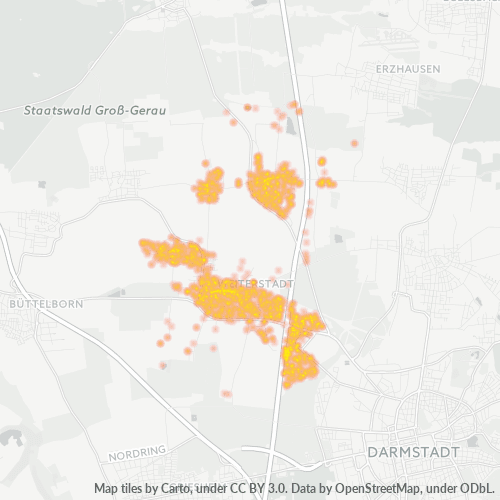 Heatmap für plz 64331