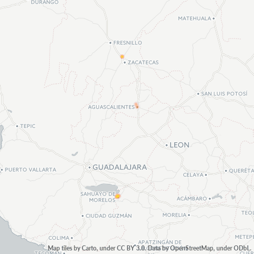 59000 Mapa de calor de densidad empresarial