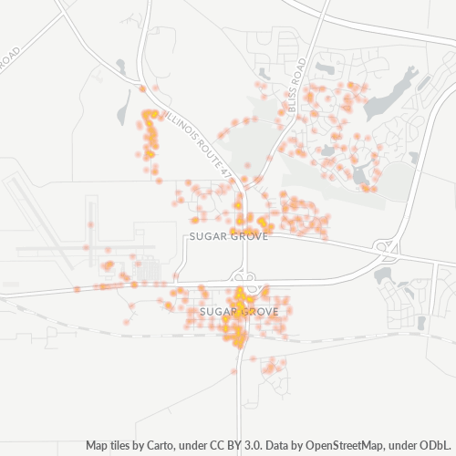 60554 Business Density Heatmap