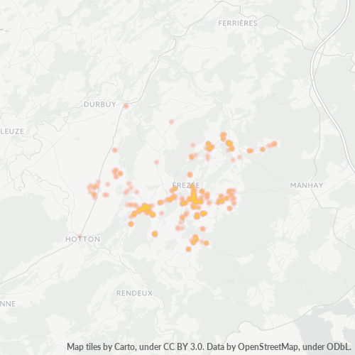 Heatmap voor postcode 6997