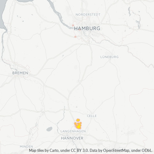 Heatmap für plz 30938