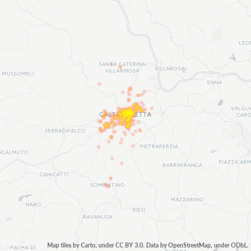 Mappa di calore per cap 93100