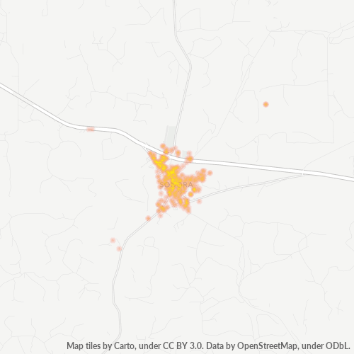 76950 Business Density Heatmap