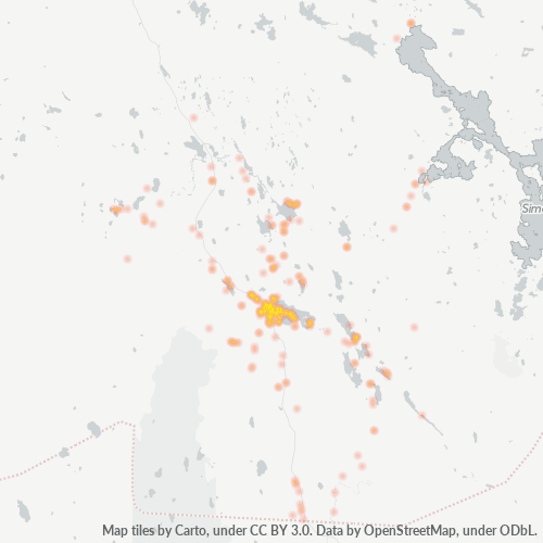 97700 Yritystiheys lämpökarttana