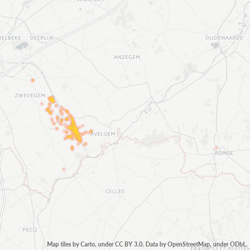Heatmap voor postcode 8552