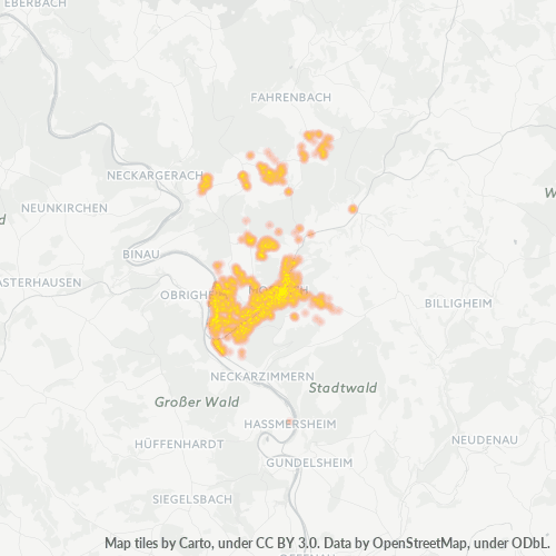 Heatmap für plz 74821