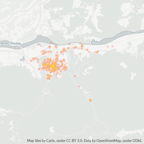 Heatmap für postleitzahl 9170
