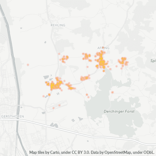 Heatmap für plz 86444
