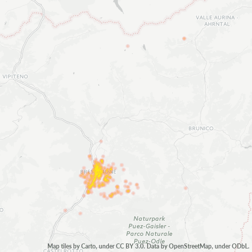 Mappa di calore per cap 39042