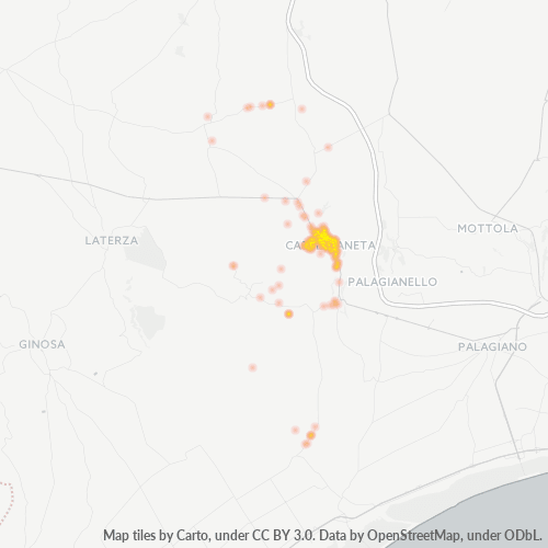 Mappa di calore per cap 74011