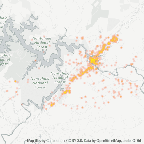 28906 Business Density Heatmap