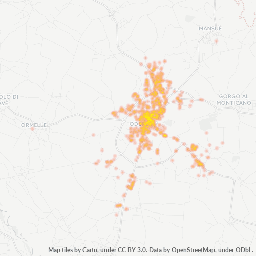 31046 Mappa di concentrazione per la densità di aziende