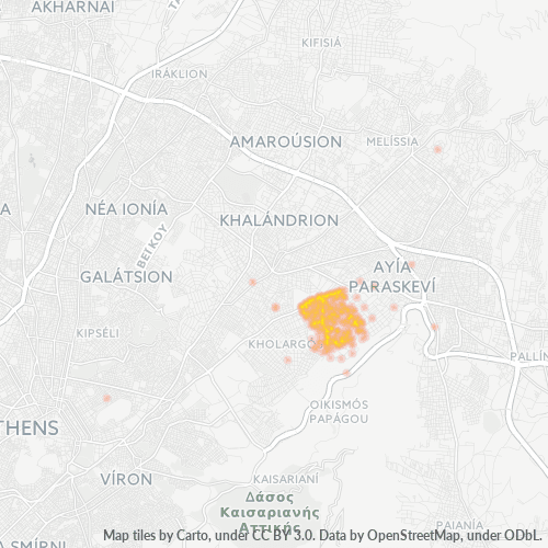 153 41 Χάρτης θερμότητας πυκνότητας επιχείρησης