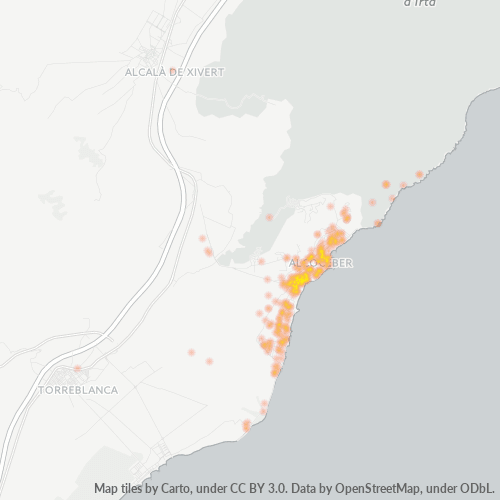 Mapa de calor para código postal 12579