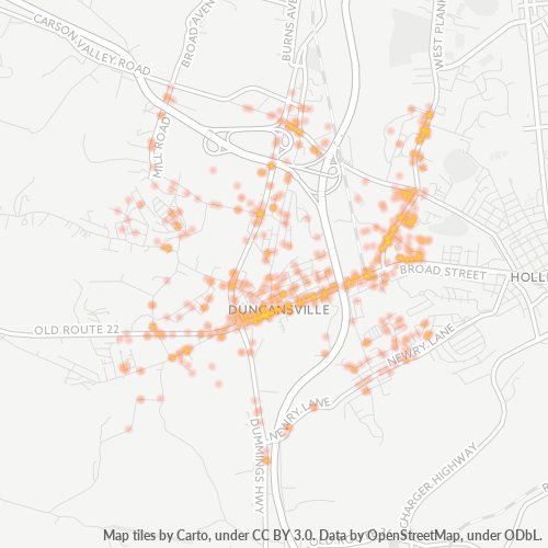 16635 Business Density Heatmap