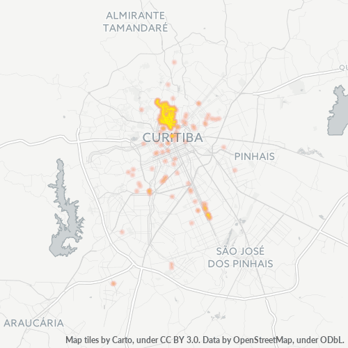 80520-000 Mapa de calor de densidad empresarial