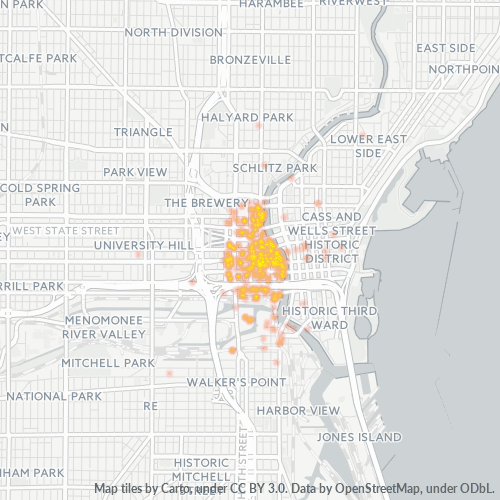 53203 Business Density Heatmap