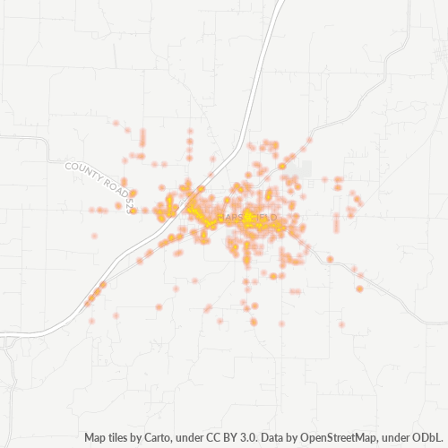 65706 Business Density Heatmap