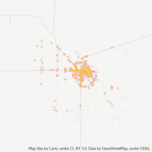 72360 Business Density Heatmap