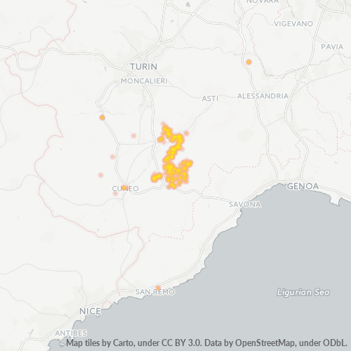 Mappa di calore per cap 12060