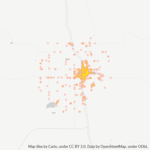 82201 Business Density Heatmap