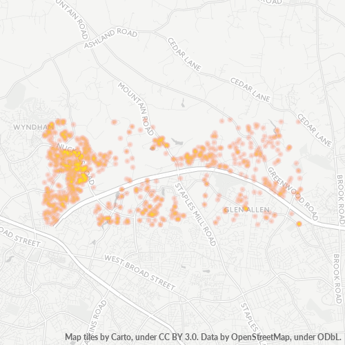 23059 Business Density Heatmap
