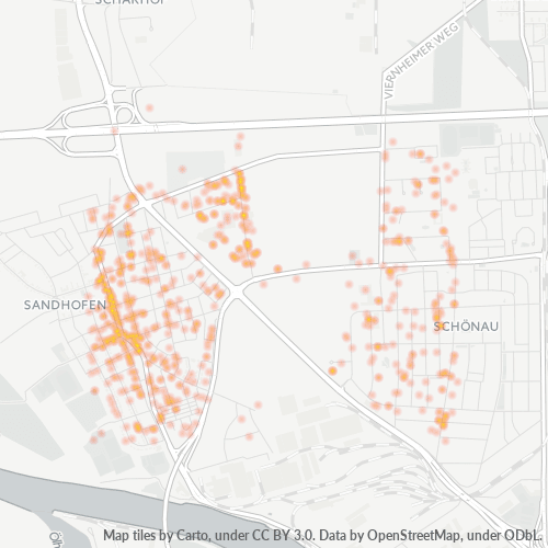 Heatmap für plz 68307