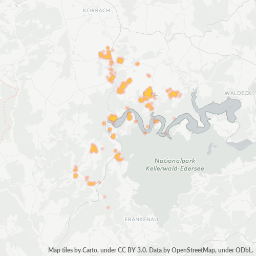 Heatmap für plz 34516