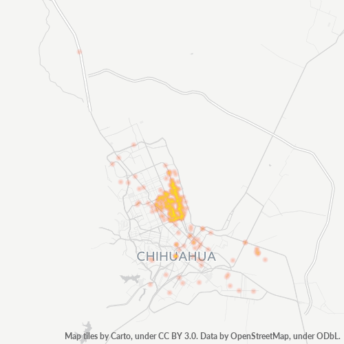 31150 Mapa de calor de densidad empresarial